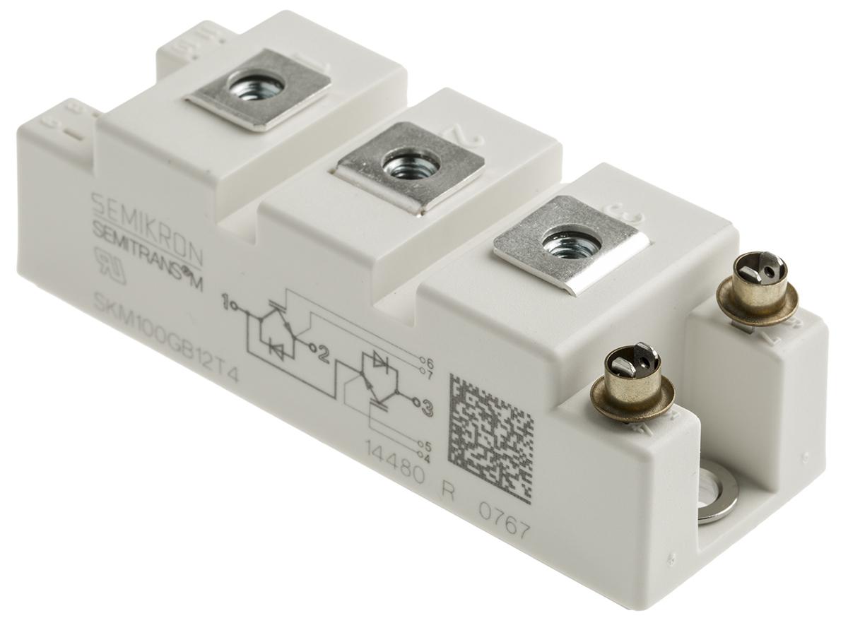 Produktfoto 1 von Semikron IGBT-Modul / 160 A ±20V max., 1200 V, 7-Pin SEMITRANS2 N-Kanal