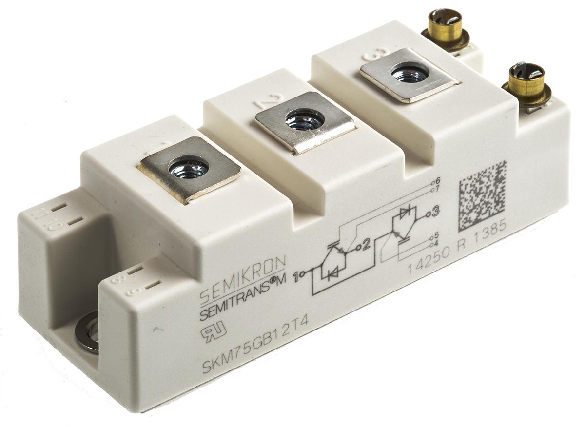 Produktfoto 1 von Semikron IGBT-Modul / 115 A ±20V max., 1200 V, 7-Pin SEMITRANS2 N-Kanal