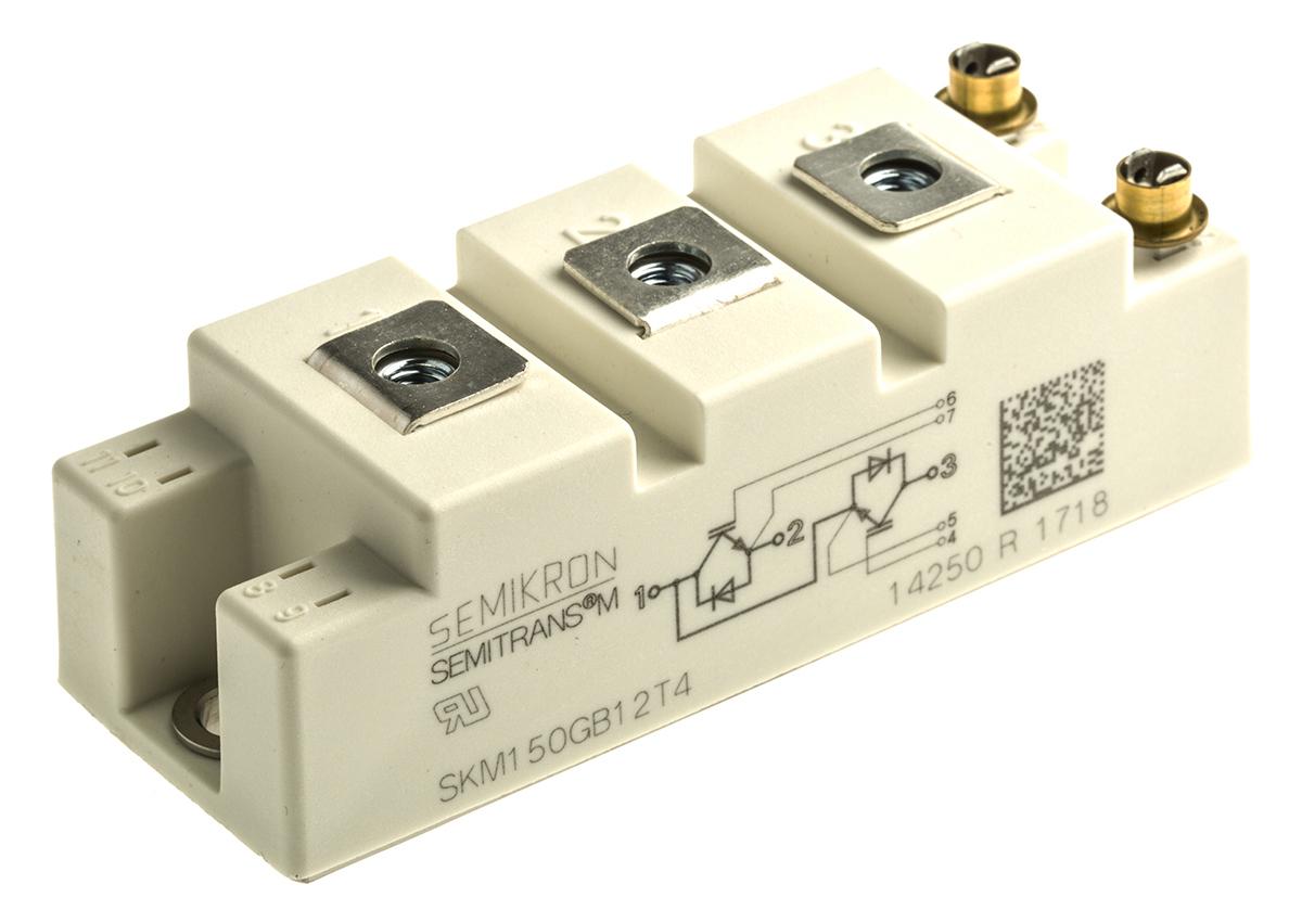 Produktfoto 1 von Semikron IGBT-Modul / 232 A ±20V max., 1200 V, 7-Pin SEMITRANS2 N-Kanal