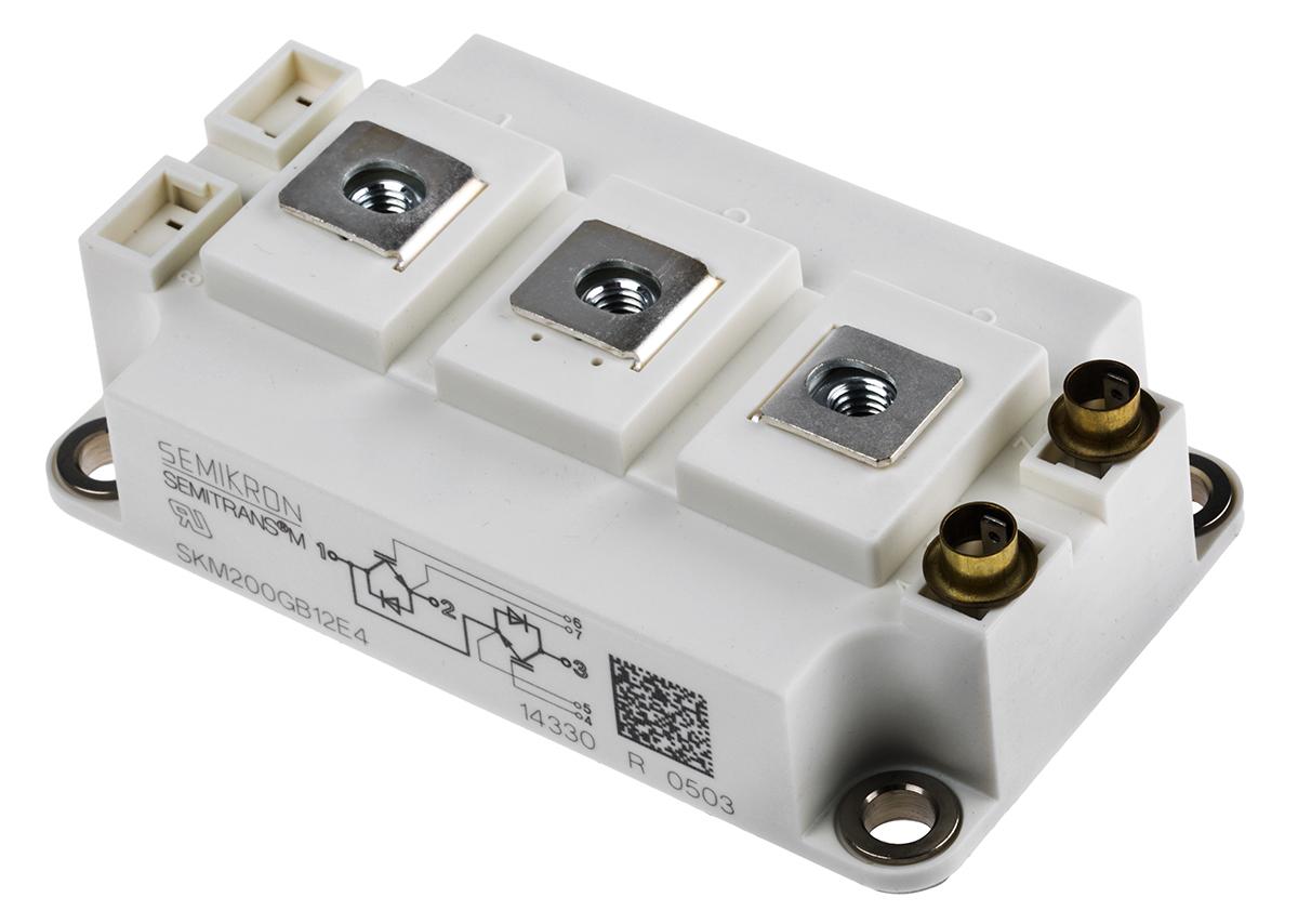 Produktfoto 1 von Semikron IGBT-Modul / 314 A ±20V max., 1200 V, 7-Pin SEMITRANS3 N-Kanal