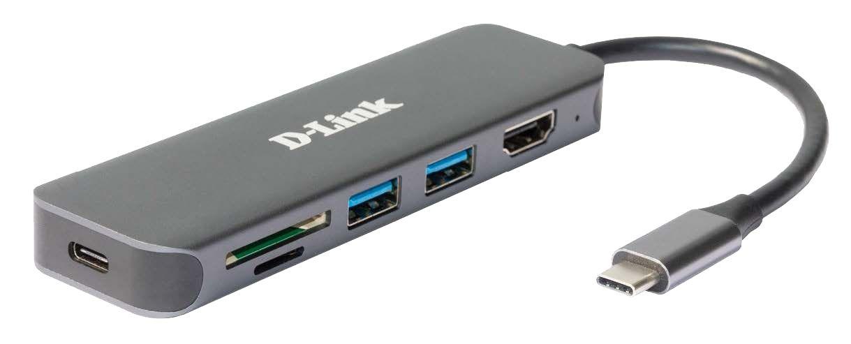 Produktfoto 1 von D-Link, USB 1.1, USB 2.0, USB 3.0 USB-C-Hub, 3 USB Ports, USB C, USB, USB-Bus, 118 x 35 x 13mm