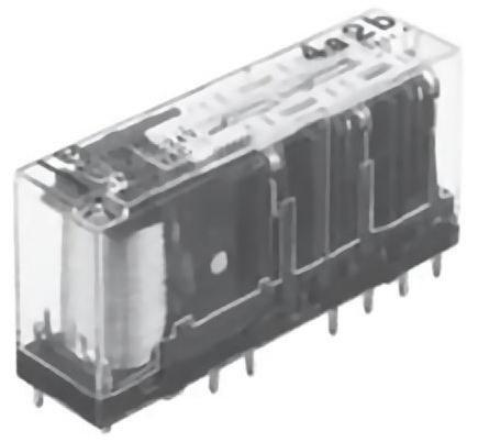 Produktfoto 1 von Panasonic SF Zwangsgeführte Relais, Spule 24V dc / 500mW, 6-polig / 6A, 3-poliger Wechsler