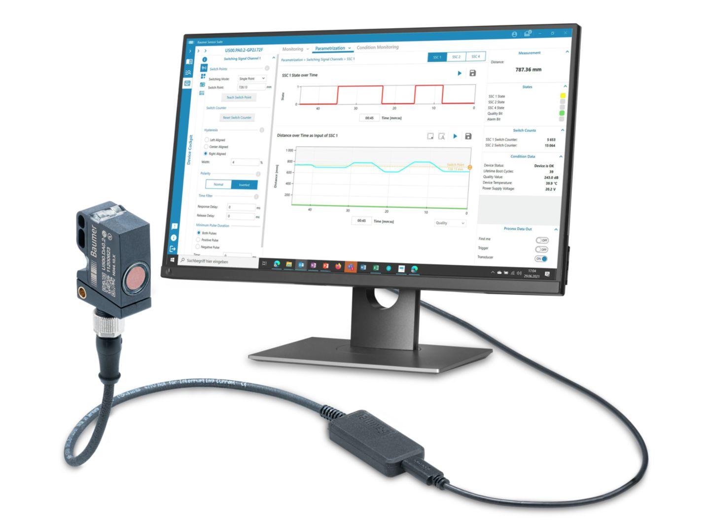 Produktfoto 1 von Baumer Baumer IO-Link-Master Buchse für Baumer Sensor Suite 1m