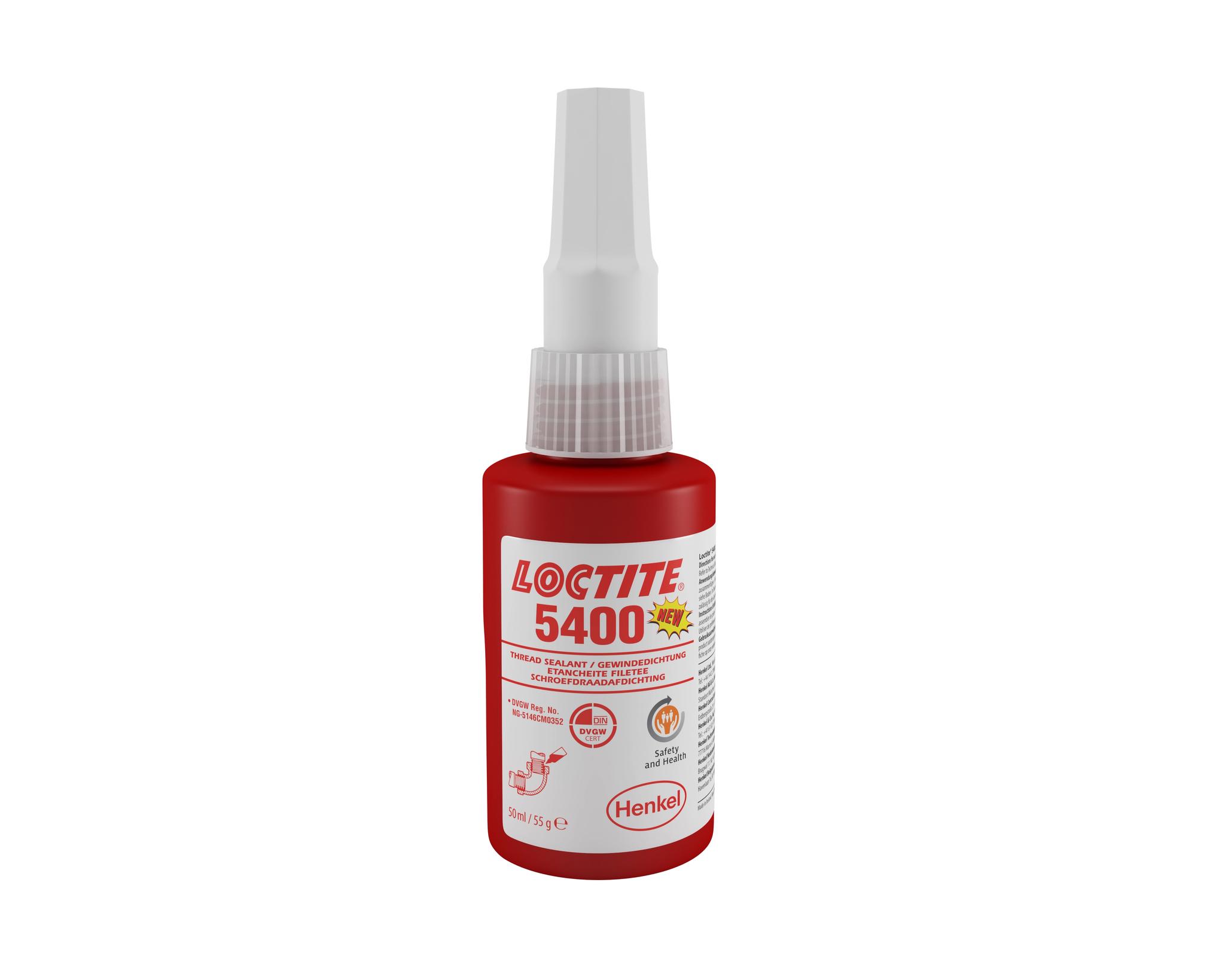 Loctite 5400 Gewindedichtmittel anaerob Flüssig Gelb, Flasche 50 ml, -55°C → +150°C