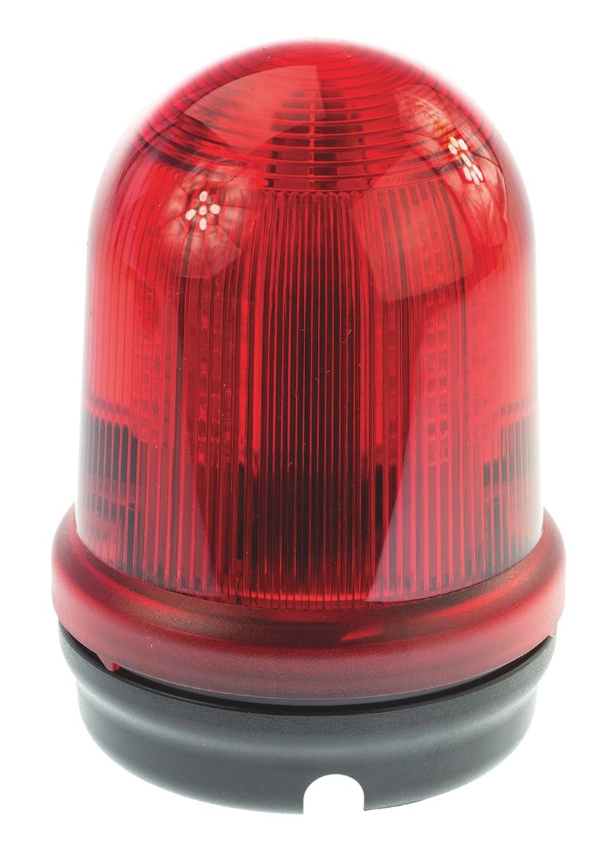 Werma RM 829, LED Blitz Signalleuchte Rot, 24 V dc, Ø 98mm x 200mm