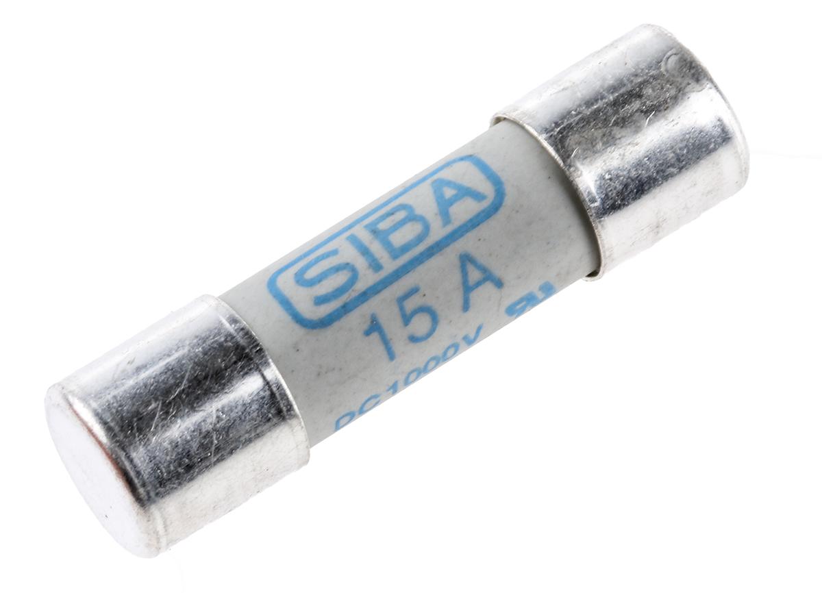 SIBA URZ Feinsicherung / 15A 10 x 38mm 1kV dc Keramik gPV