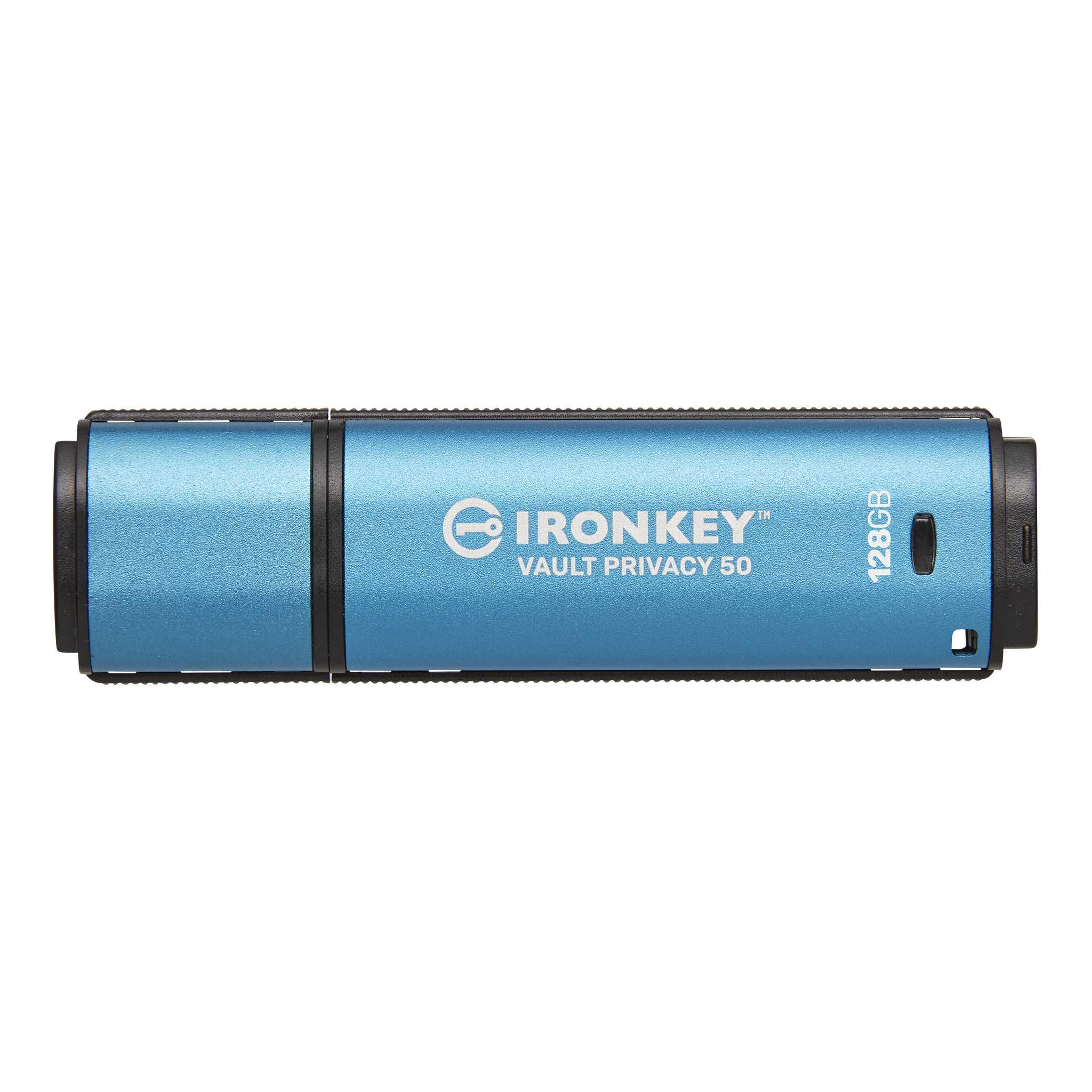 Kingston 3D TLC, USB-Stick, 128 GB, USB 3.2, AES-XTS 256 bit, IronKey Vault Privacy 50, 197