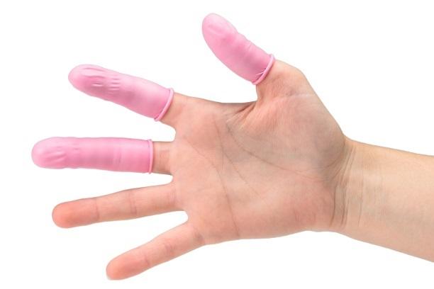 Produktfoto 1 von EUROSTAT Fingerlinge Gr. M Latex Rosa 1440 Stk. Antistatik