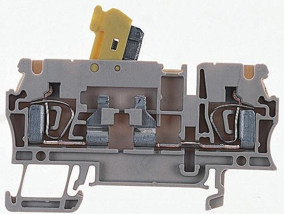 Produktfoto 1 von Weidmüller ZTR Prüftrennklemmenblock Einfach Braun, 500 V / 20A