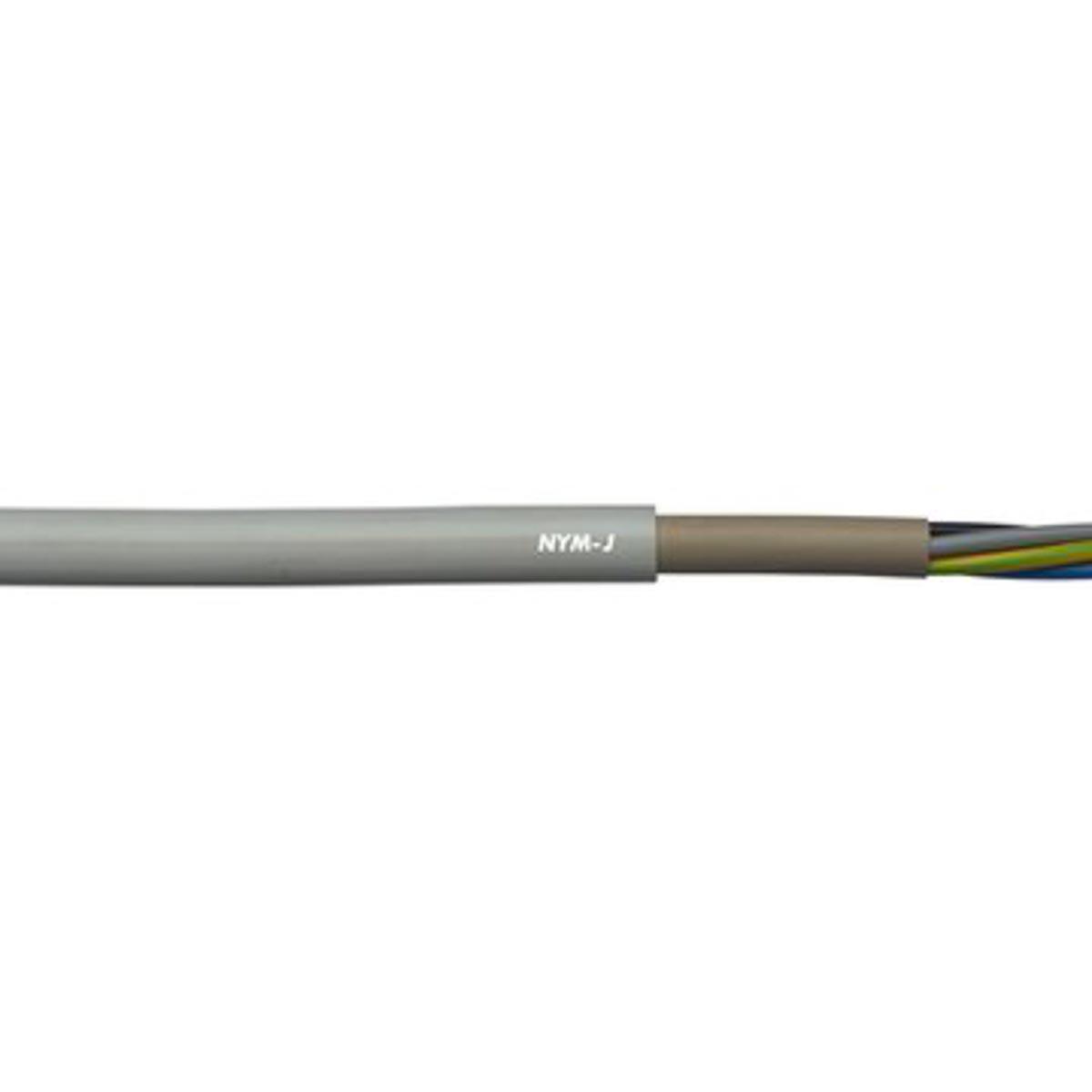 Lapp NYM-J Netzkabel, 5-adrig Grau x 1,5 mm² /Ø 9.9mm 19 A, 100m, 300/500 V, PVC