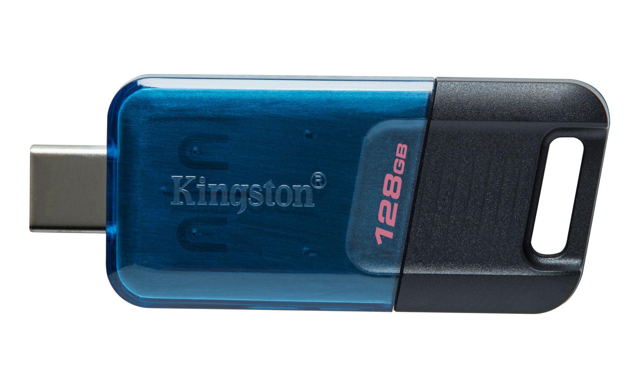 Produktfoto 1 von Kingston 3D TLC, USB-Flash-Laufwerk, 128 GB, USB 3.2, Keine Verschlüsselung, DataTraveler 80 M