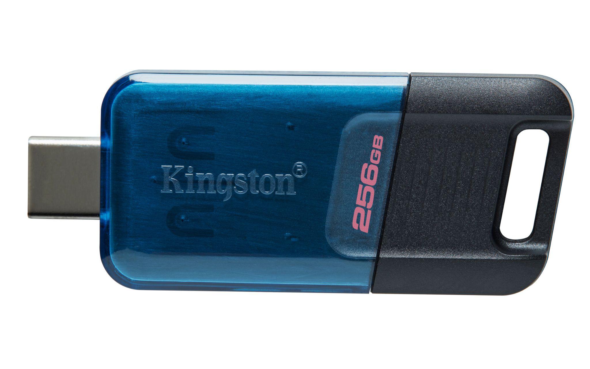 Produktfoto 1 von Kingston 3D TLC, USB-Flash-Laufwerk, 256 GB, USB 3.2, Keine Verschlüsselung, DataTraveler 80 M