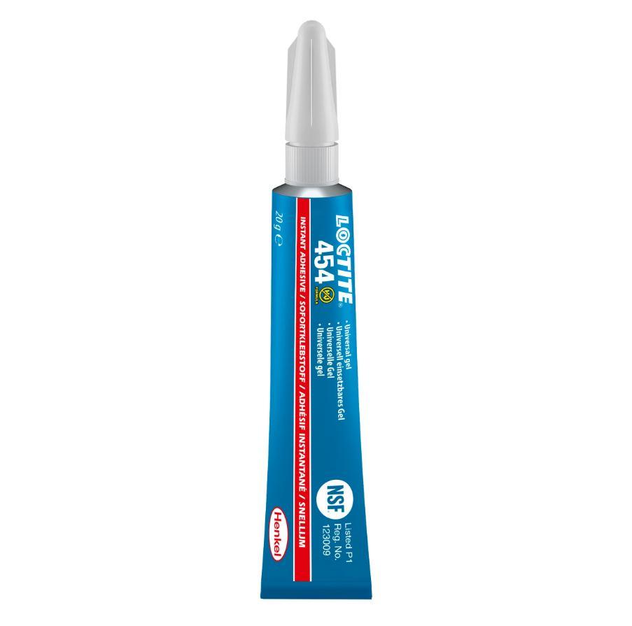 Produktfoto 1 von Loctite 454 Sekundenkleber Cyanacrylat Gel transparent, Tube 20 g