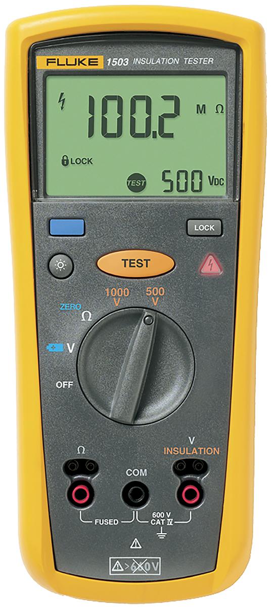 Produktfoto 1 von Fluke 1503 Isolationsprüfgerät, 200mA, 1000V / 2GΩ Isolationstester