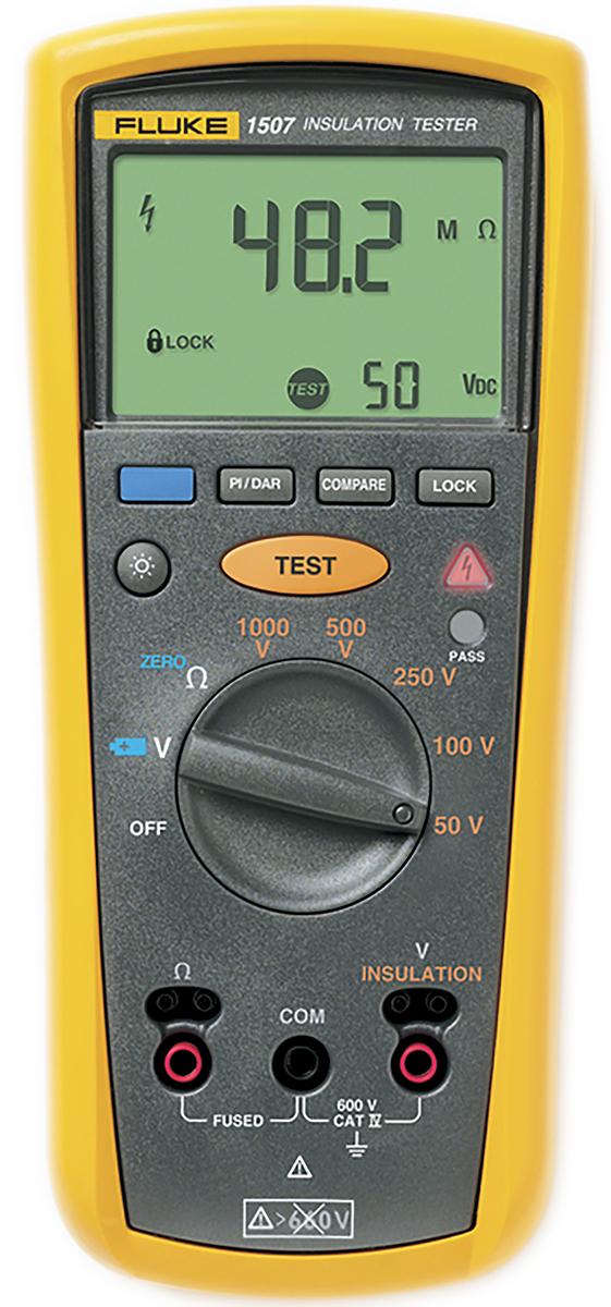 Produktfoto 1 von Fluke 1507 Isolationsprüfgerät, 200mA, 1000V / 10GΩ Isolationstester