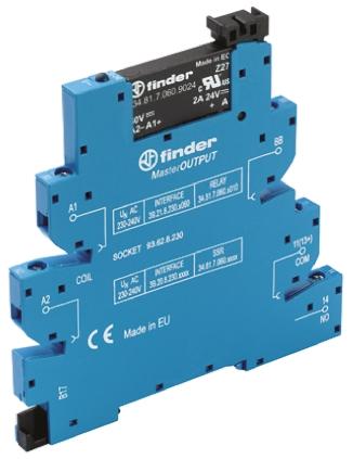 Produktfoto 1 von Finder Series 39 Halbleiter-Interfacerelais, 6 A max., DIN-Schienen 4,8 V dc min. 24 V dc max. / 6,6 V max. DC