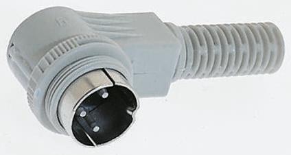 Hirschmann MAWI DIN-Stecker gewinkelt 5-polig, 34 V ac/dc / 4A IP30, Lötanschluss Kabelmontage