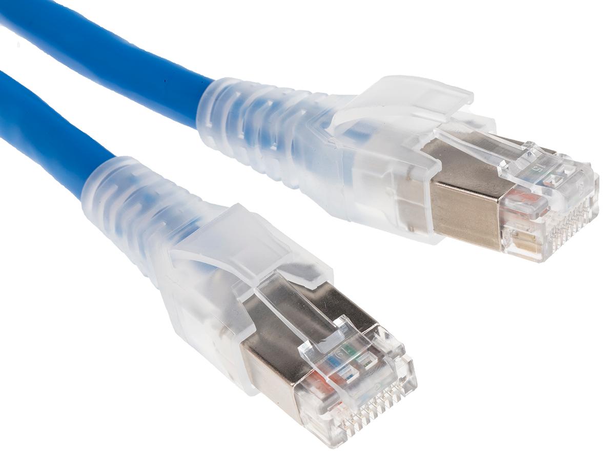 Produktfoto 1 von Belden Ethernetkabel Cat.6a, 1m, Blau Patchkabel, A RJ45 S/FTP Stecker, B RJ45, LSZH