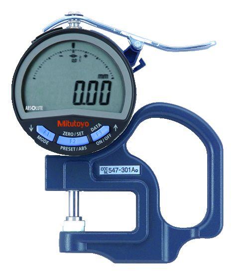 Mitutoyo 547 Materialdickenlehre mit LCD Anzeige, 0mm → 10mm ±20 μm / 0,01 mm