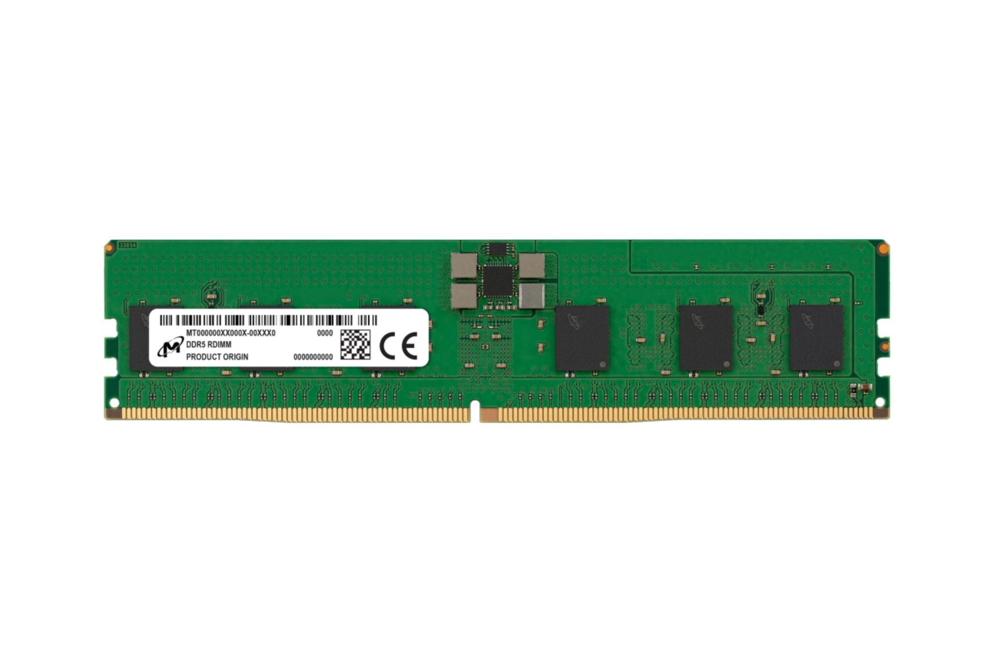 Produktfoto 1 von Micron Arbeitsspeicher für Server, 16 GB, 4800MHz DDR5, Nein RDIMM