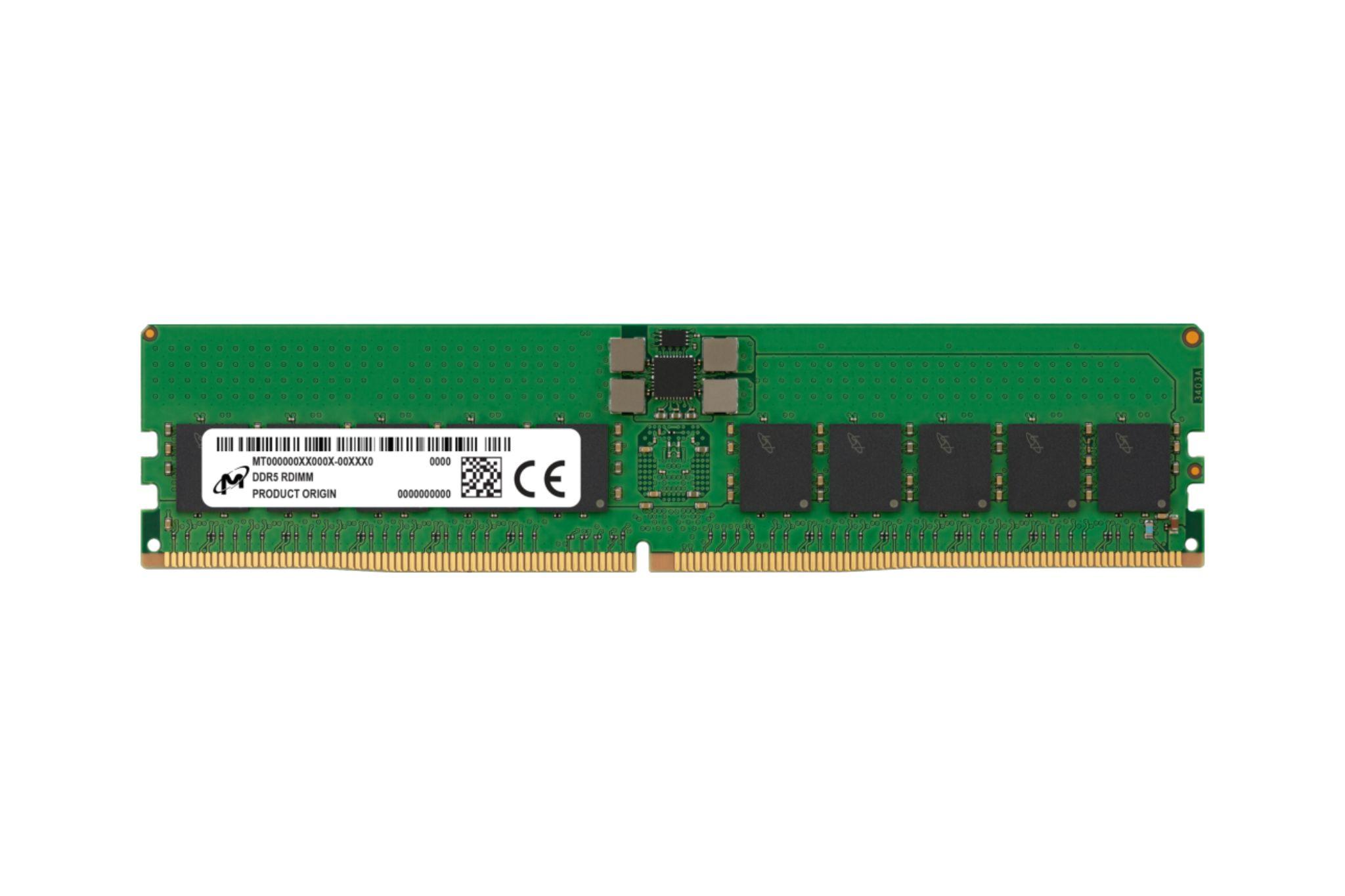 Produktfoto 1 von Micron Arbeitsspeicher für Server, 32 GB, 4800MHz DDR5, Nein RDIMM