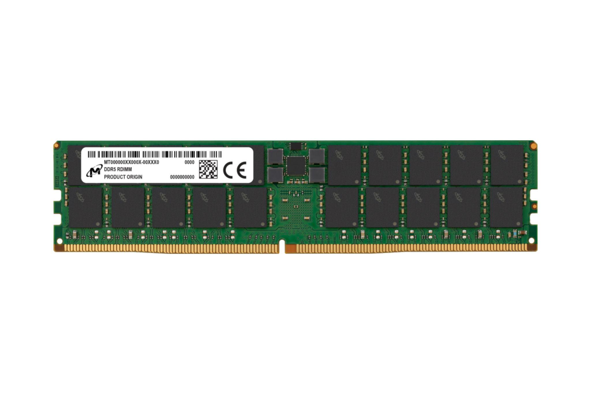 Produktfoto 1 von Micron Arbeitsspeicher für Server, 64 GB, 4800MHz DDR5, Nein RDIMM