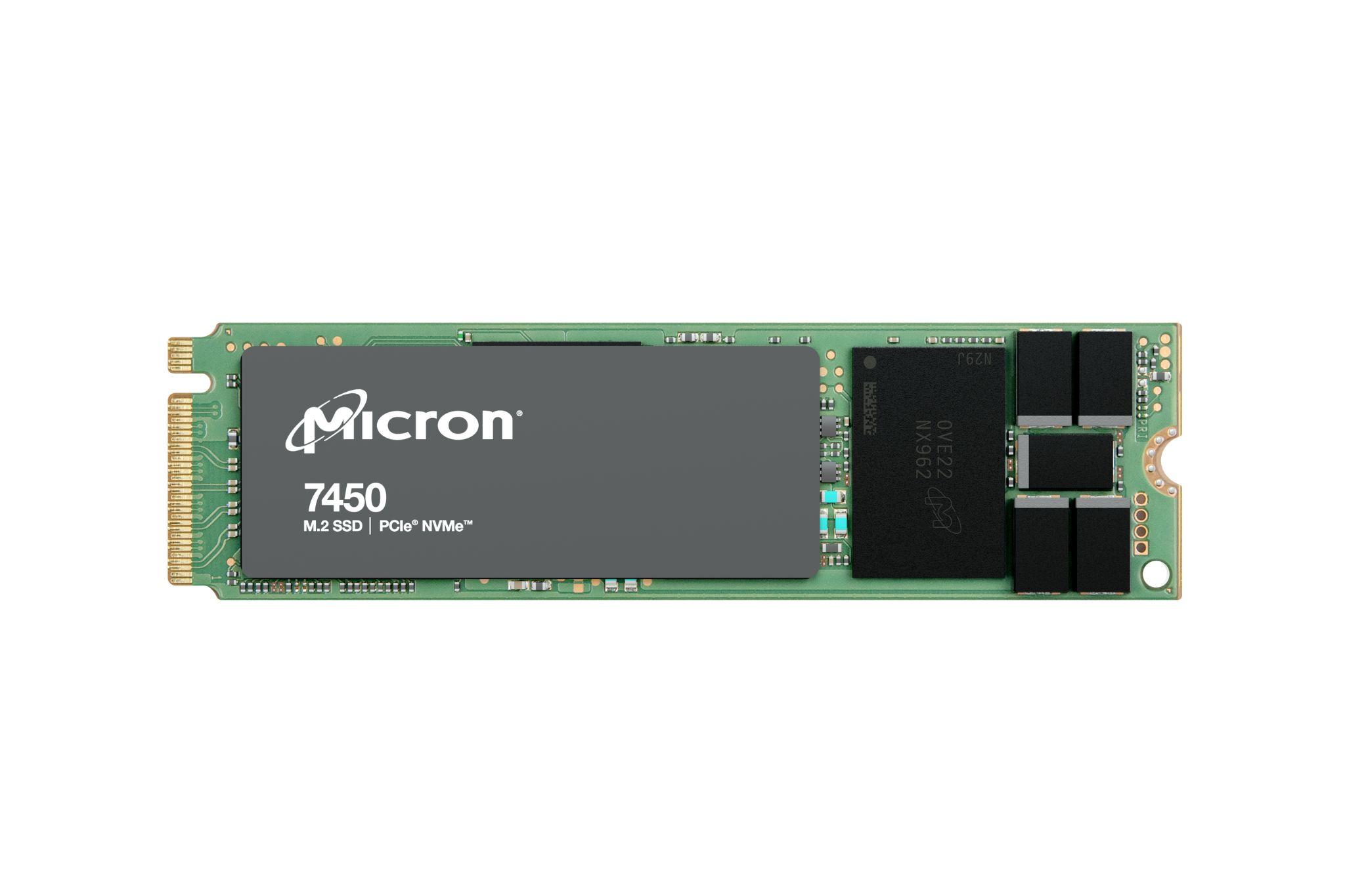 Produktfoto 1 von Micron 7450 PRO, M.2 2280 SSD NVMe PCIe Gen 4 x 4 , 3D TLC, 480 GB, SSD