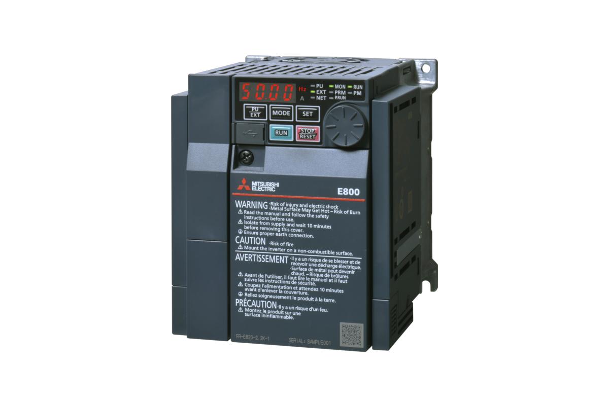 Produktfoto 1 von Mitsubishi FR-E800, 1-Phasen Wechselrichtermodul 0,75 kW, 240 V / 5 A 50Hz für Induktionsmotor, PM-Motor