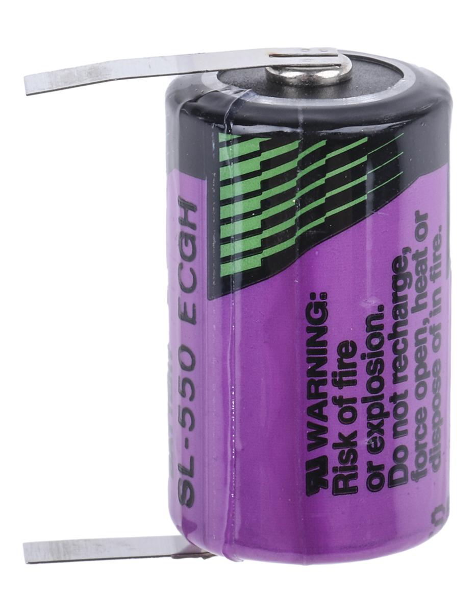 Produktfoto 1 von Tadiran 1/2 AA Batterie, 3.6V / 800mAh Li-Thionylchlorid, Fahnen 14.7 x 25.2mm