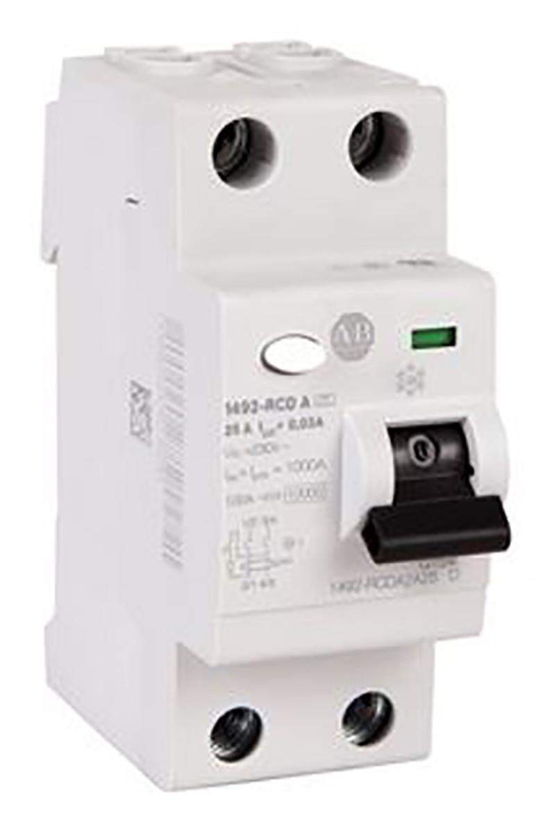 Produktfoto 1 von Allen Bradley 1492-RCDA RCD/FI, 1P+N-polig, 25A, 100mA Typ A