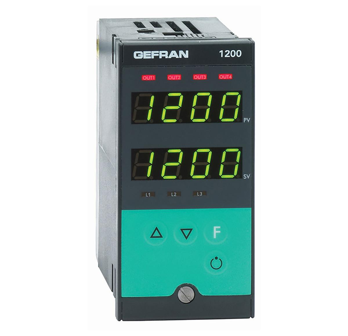 Produktfoto 1 von Gefran 1200 PID Temperaturregler, 3 x Analog, Relais Ausgang, 100 V ac, 240 V ac, 96 x 48mm