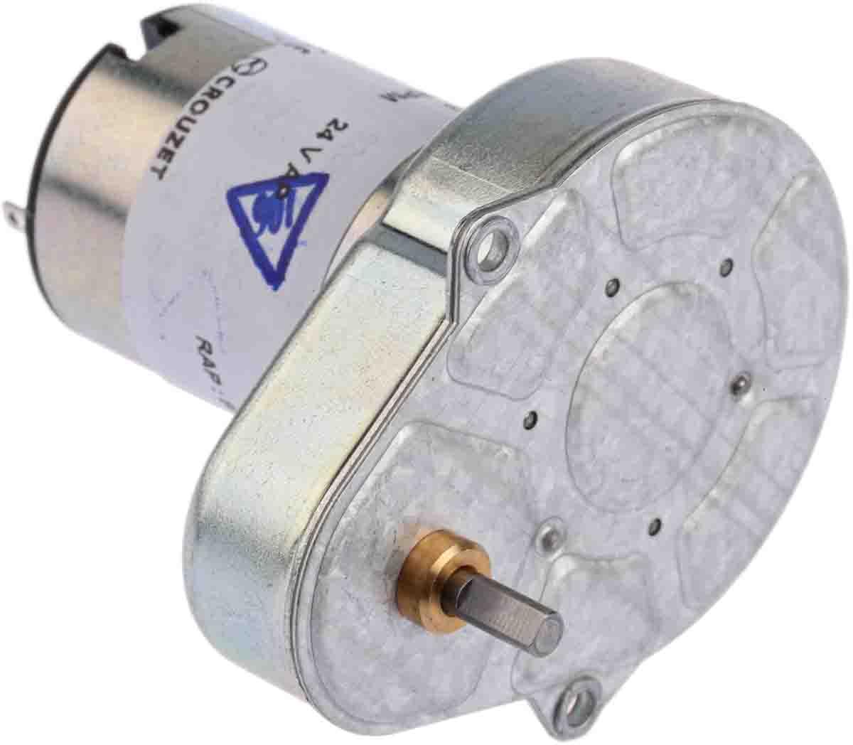 Crouzet Bürsten-Getriebemotor bis 50 Ncm, 24 V dc / 3 W, Wellen-Ø 4mm, 54.2mm x 61.3mm