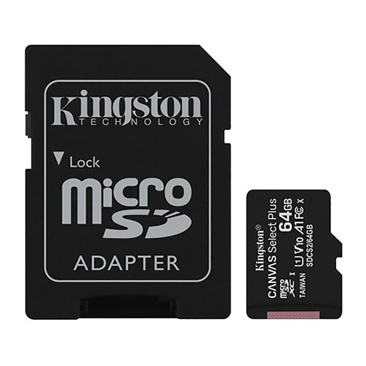 Produktfoto 1 von Kingston Canvas Select Plus MicroSD Micro SD Karte 64 GB Class 10, UHS-I