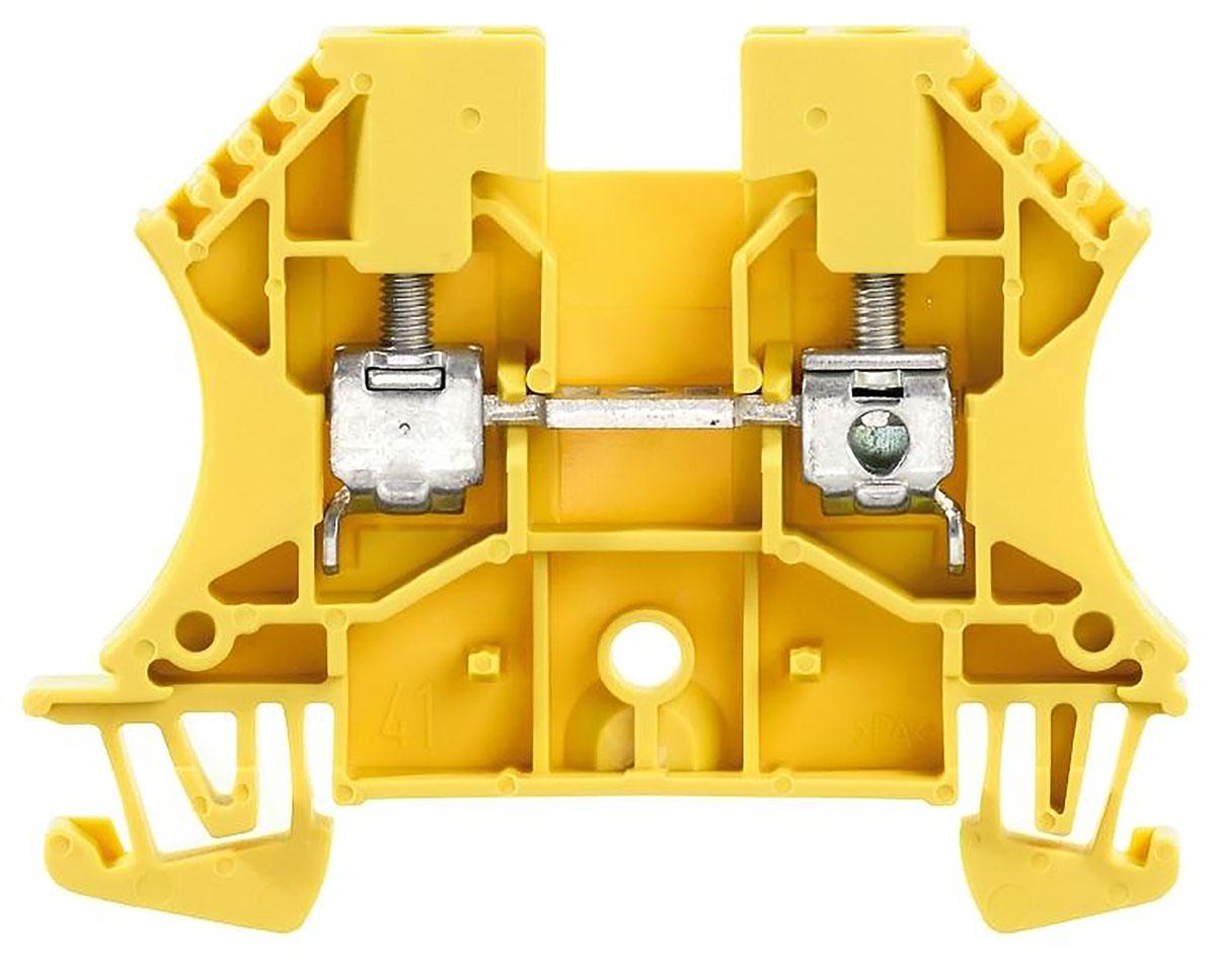 Produktfoto 1 von Weidmüller WDU Anschlussklemme für Standard-DIN-Schiene Einfach Gelb, 4mm², 800 V / 41A