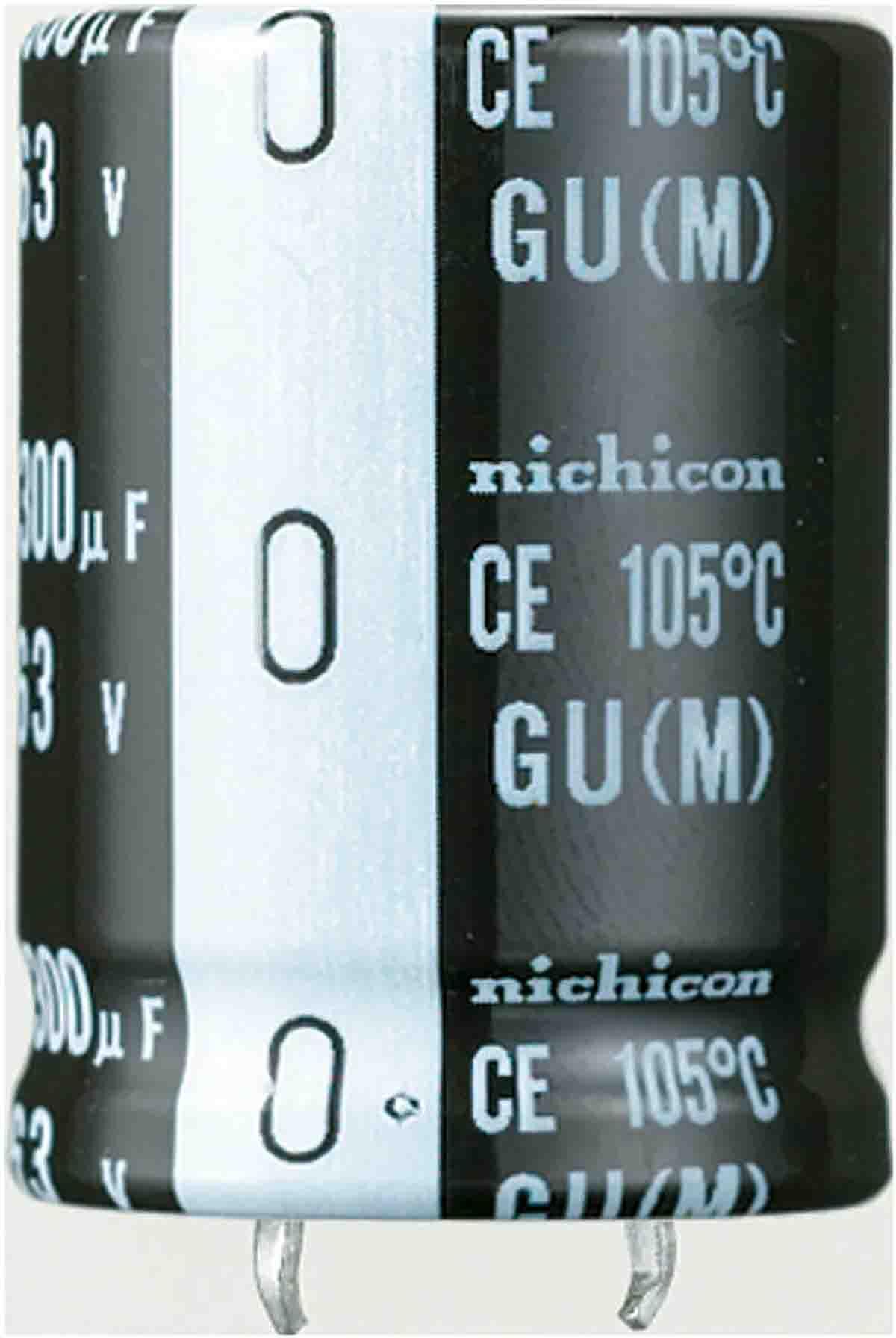 Produktfoto 1 von Nichicon GU Snap-In Aluminium-Elektrolyt Kondensator 470μF ±20% / 160V dc, Ø 22mm x 30mm, bis 105°C