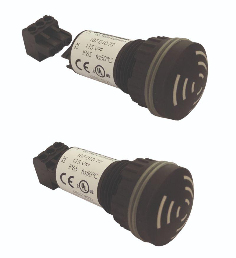 Werma Summer Dauerton, 60dB, Schraubanschluss, 0→12/24V ac/dc, 60 dB bis 80 dB, ø 28mm, 28(Dia.) x 61mm