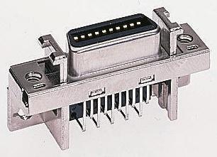 Produktfoto 1 von 3M MDR 102 Sub-D Steckverbinder Buchse abgewinkelt, 26-polig / Raster 2.54mm, THT Lötanschluss