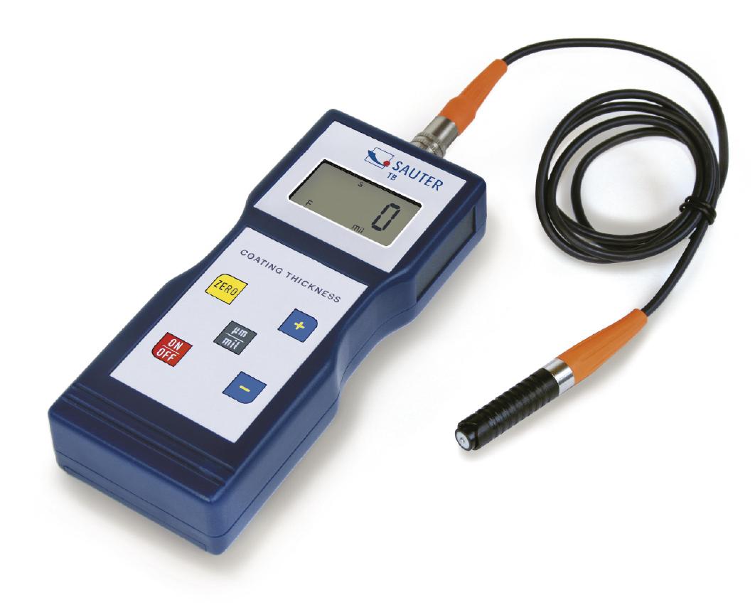 Produktfoto 1 von Sauter TB Materialdickenmessgerät mit LCD Anzeige, 100μm → 1000μm 3% / 0,1 μm