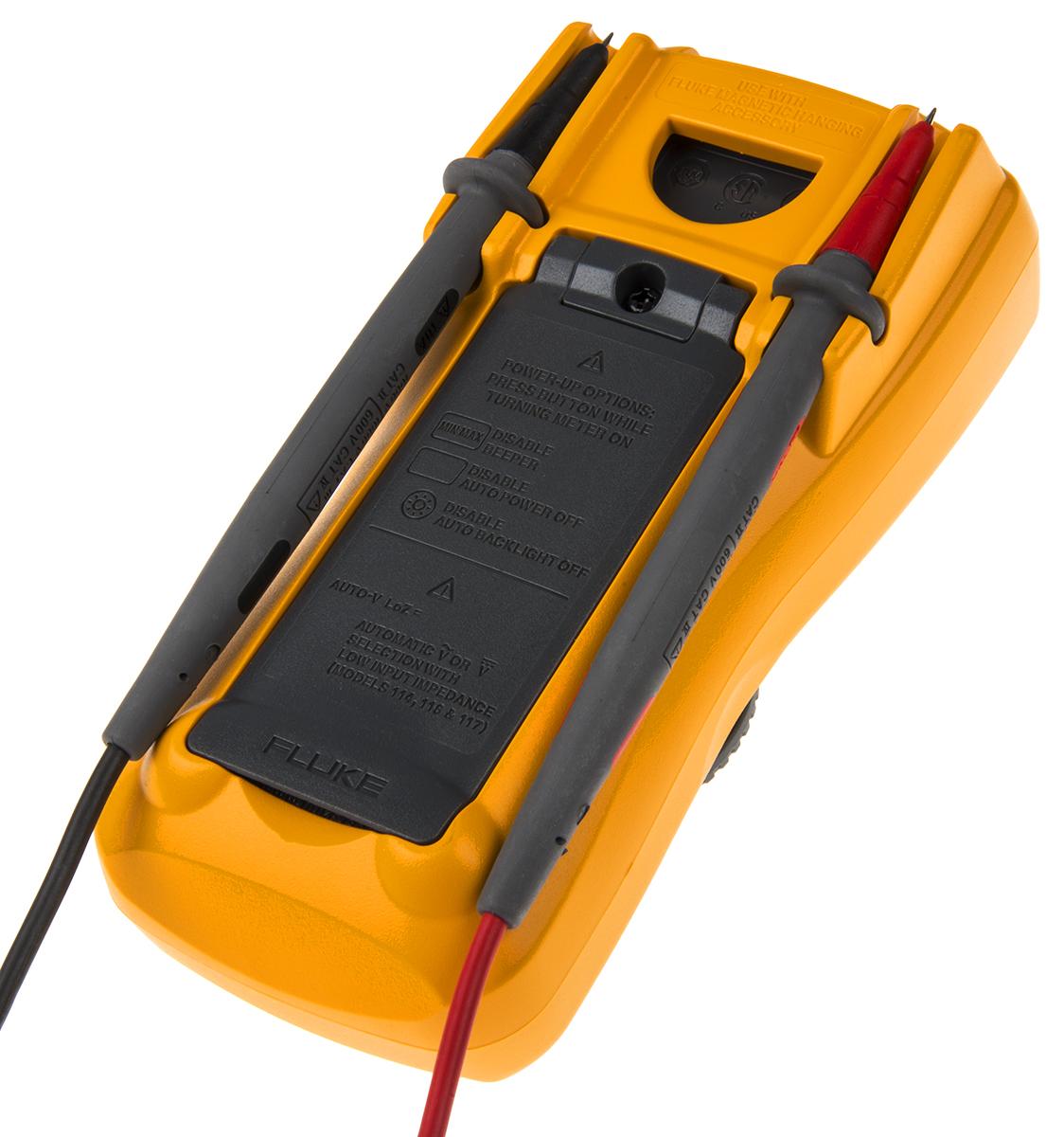 Produktfoto 1 von Fluke 115 HandLCD Digital-Multimeter, CAT III 600V ac / 10A ac, 40MΩ, ISO-kalibriert