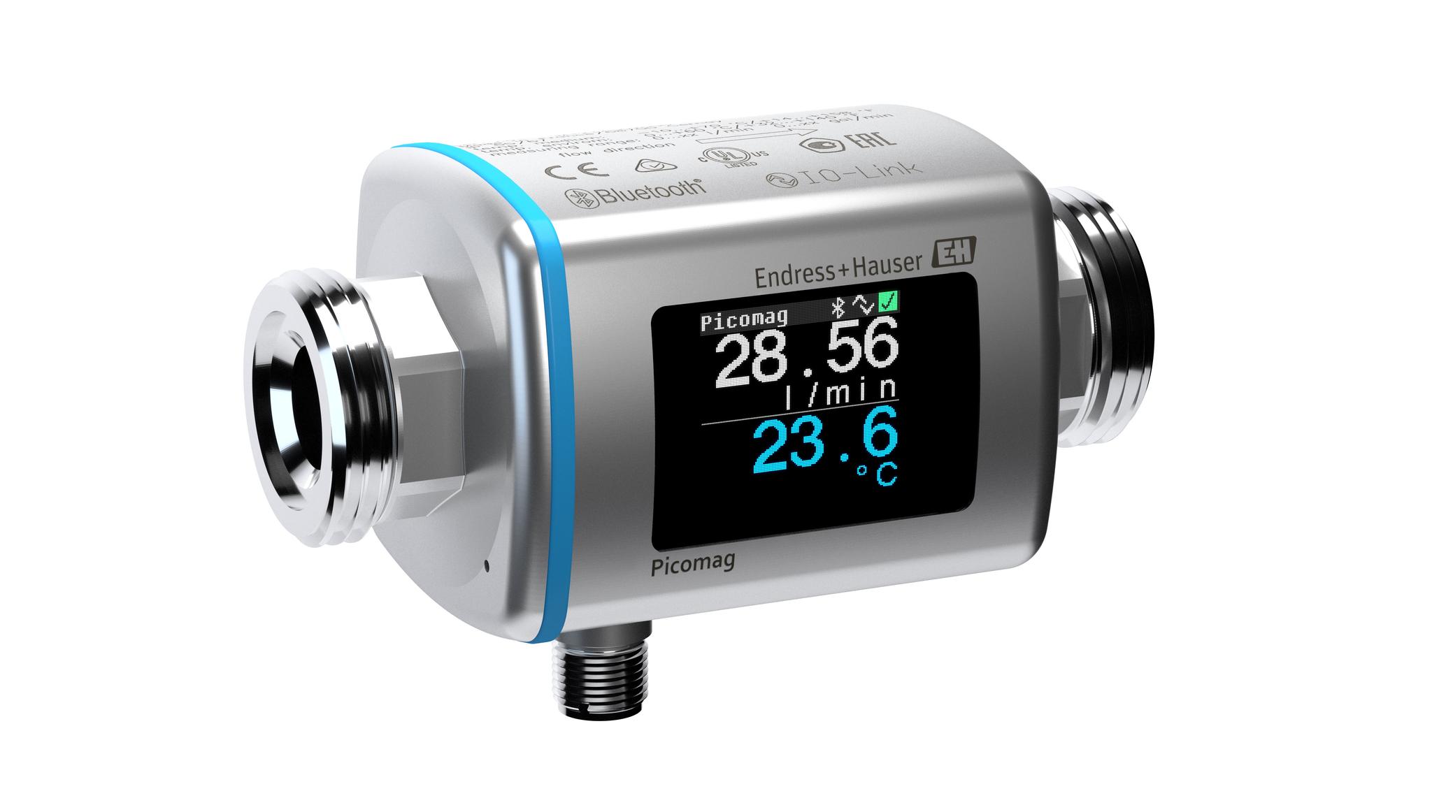 Produktfoto 1 von Endress+Hauser Picomag Flüssigkeit Durchflussmesser 18 →30 V dc 0,05 l/min → 35 l/min Typ Leitfähige