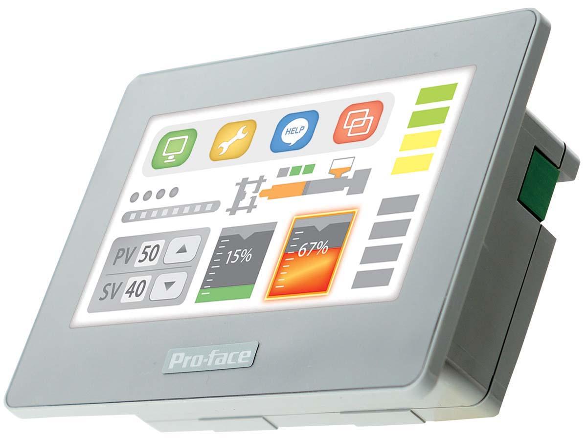 Produktfoto 1 von Pro-face GP4100 HMI-Touchscreen, 4,3 Zoll Farb TFT LCD 480 x 272pixels 12 → 24 V dc 124,9 x 38,8 x 90,4 mm