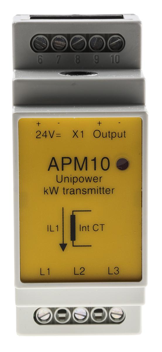 Produktfoto 1 von Unipower APM Motorlast-Messwandler, 5 → 60 A Lastmessumformer 4 Eingänge 24 V dc 1-Ausg. 86mm x 36mm HC mit