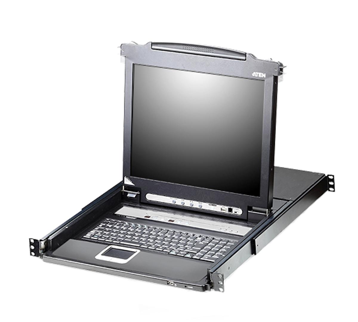 Produktfoto 1 von Aten Konsole 8-Port VGA PS/2, USB 480 x 642.7 x 44mm