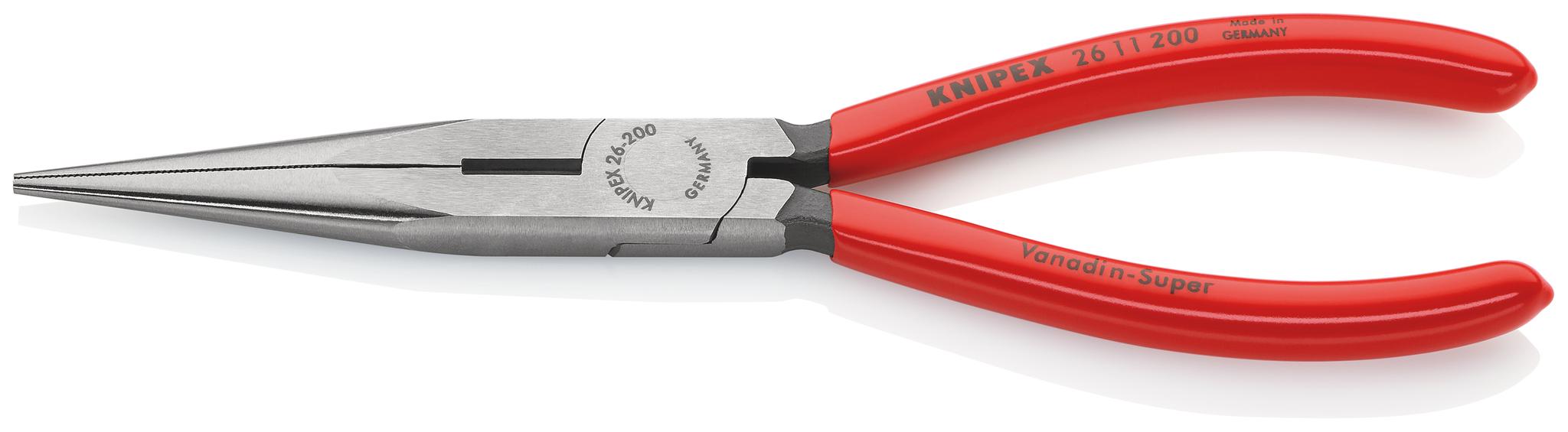 Produktfoto 1 von Knipex Spitzzange / Backen 73mm, gebogen Schneidkraft → Harter Draht: 2,2 mm, mittelharter Draht: 3,2 mm 200 mm