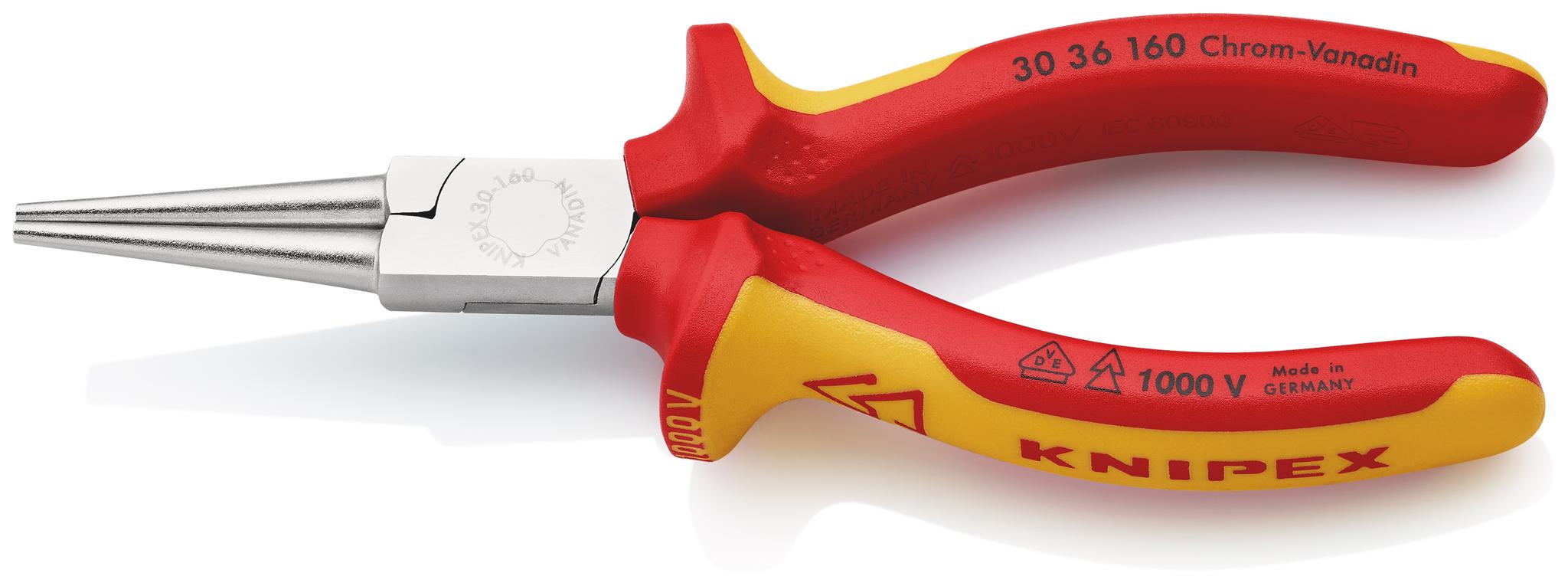 Produktfoto 1 von Knipex Rundzangen / Backen 41mm, gebogen 160 mm VDE