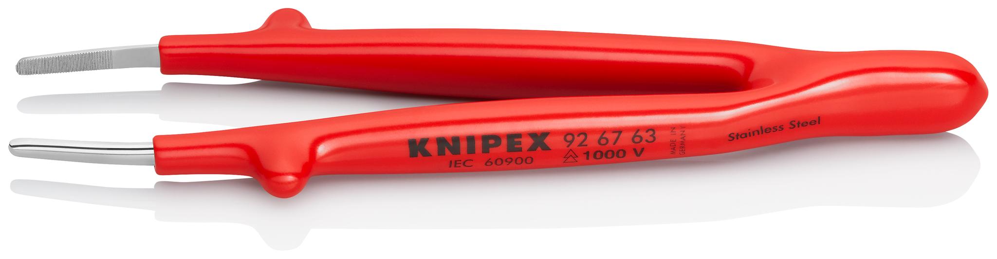 Produktfoto 1 von Knipex Edelstahl Pinzette, 145 mm Gerade, Spitze Glatt Antimagnetisch 1-teilig