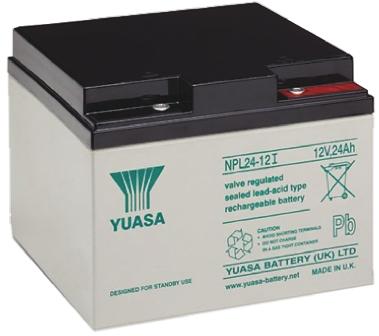 Produktfoto 1 von Yuasa YUASA NPL Abgedichteter Bleiakku, 12V / 24Ah, Einsatz M5-Anschluss, 125 x 166 x 175mm