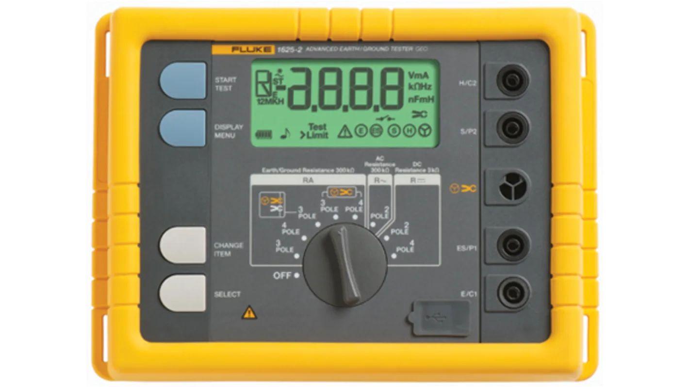 Produktfoto 1 von Fluke 1625 LCD Erdungsprüfgerät CAT II 300 V, bis 300kΩ, DKD/DAkkS-kalibriert