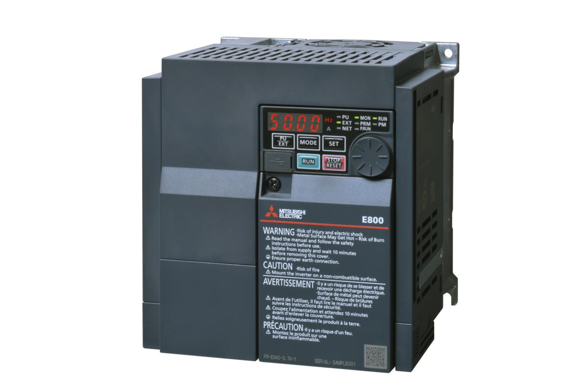 Produktfoto 1 von Mitsubishi FR-E800, 3-Phasen Wechselrichtermodul 2,2 kW, 480 V / 6 A 50Hz für Induktionsmotor, PM-Motor