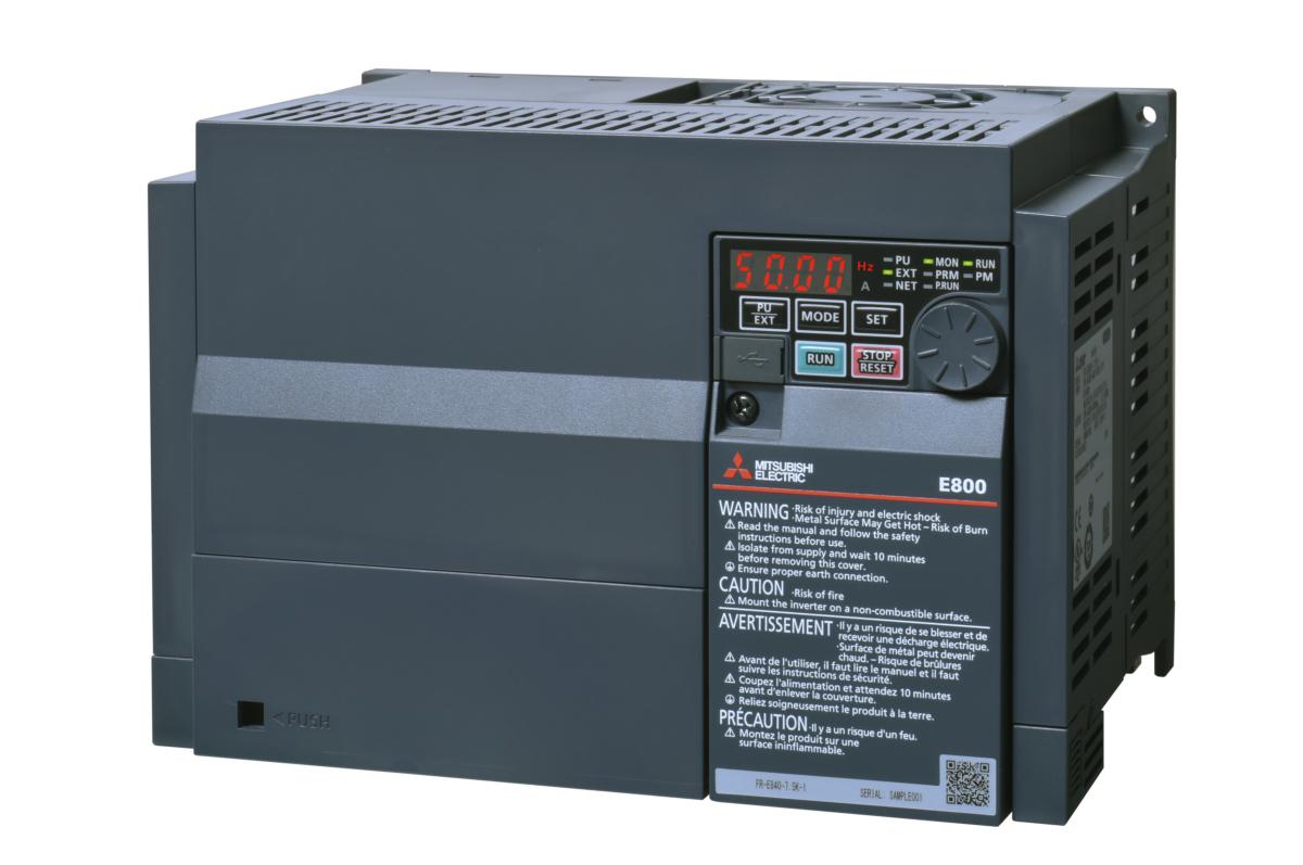 Produktfoto 1 von Mitsubishi FR-E800, 3-Phasen Wechselrichtermodul 5,5 kW, 480 V / 12 A 50Hz für Induktionsmotor, PM-Motor